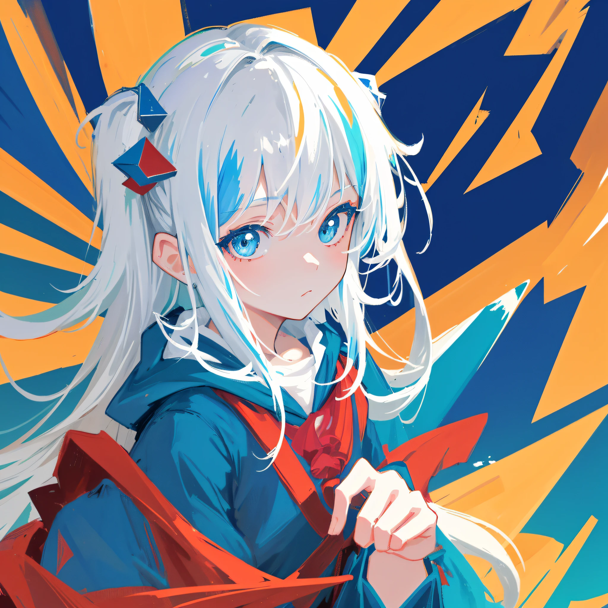 (figure: Gawr Gura), (flat color:0.9),(colorful:1.1),(masterpiece:1,2), best quality, masterpiece, highres, original, extremely detailed wallpaper, looking at viewer,1girl,独奏,Portrait, close up portrait