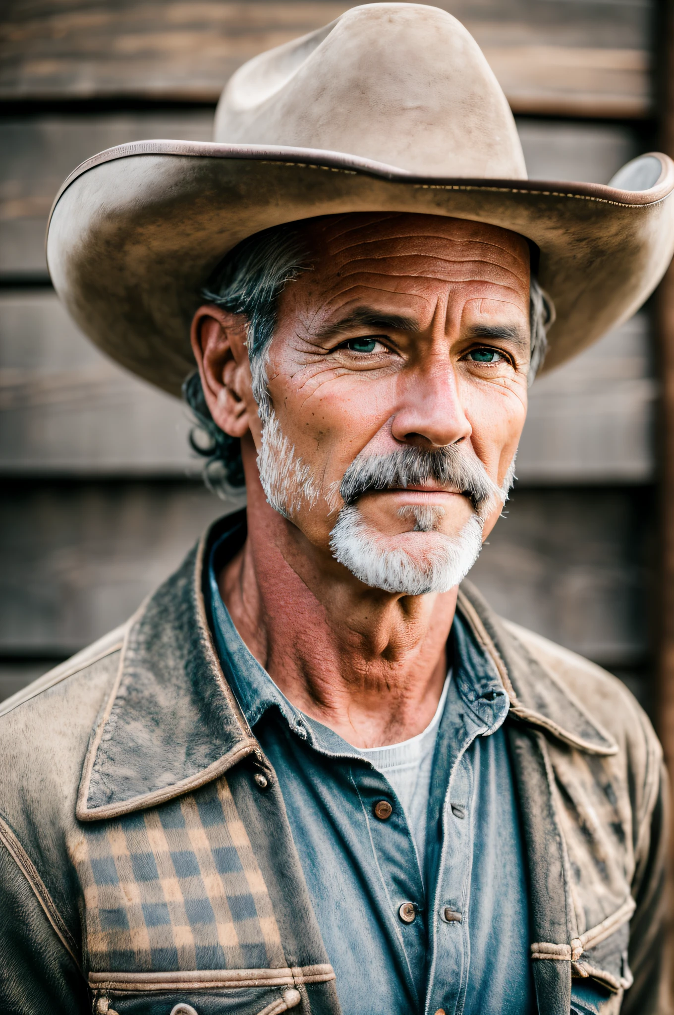 原始照片, A (potrAit:1.2) of A 42-yeAr-old cowboy, (highly detAiled skin:1. ...