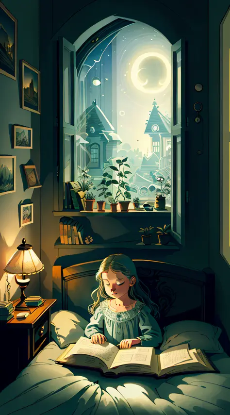 Children's illustration, (((best quality))), ((ultra-detailed)),( detailed light),((an extremely delicate and beautiful light)),