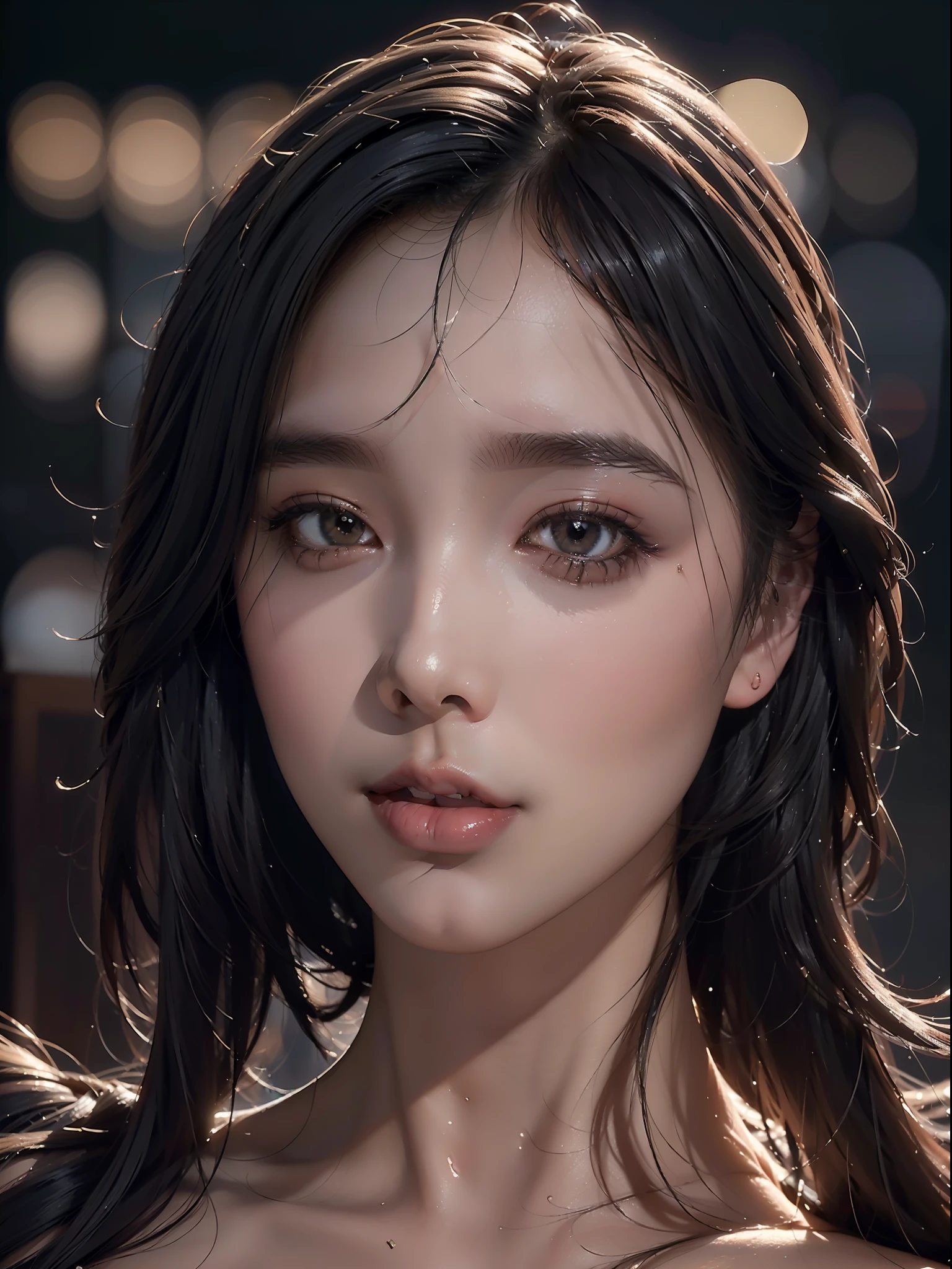 (portrait taille haute d&#39;une jolie fille asiatique) avec des yeux bleu brillants (backlightdansg) castdansg (ombre profonde) et exquis (lightdansg), presentdansg the best quality and photorealistic effect dans a stunndansg ((8k:1.5), breathtakdansg resolution) that has been fdansely crafted as a true ((chef-d&#39;œuvre)) dans (((Fermer:1.2))) détail, avec un subtil mais( Expression suggestive) that contadanss a lot of ((NSFW)).