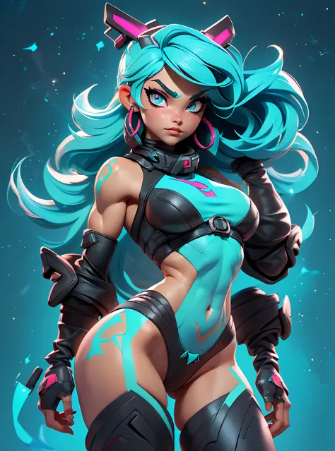 solo, girl with goth colors, (fit, muscular abs), She has ((turquoise hair))
 (wears black thong, red pattern:1.2), (camel-toe)
detailed eyes, She has ((turquoise hair), 
(clear background:1.35), (particles ,firefly, blue glowing):1.3,