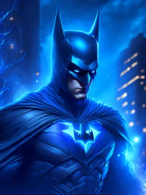 Chrome blue Batman suit with gunmetal grey trim cool realistic filmic  lighting detailed matte painting, deep color, fantastical, intricate d -  AI Generated Artwork - NightCafe Creator