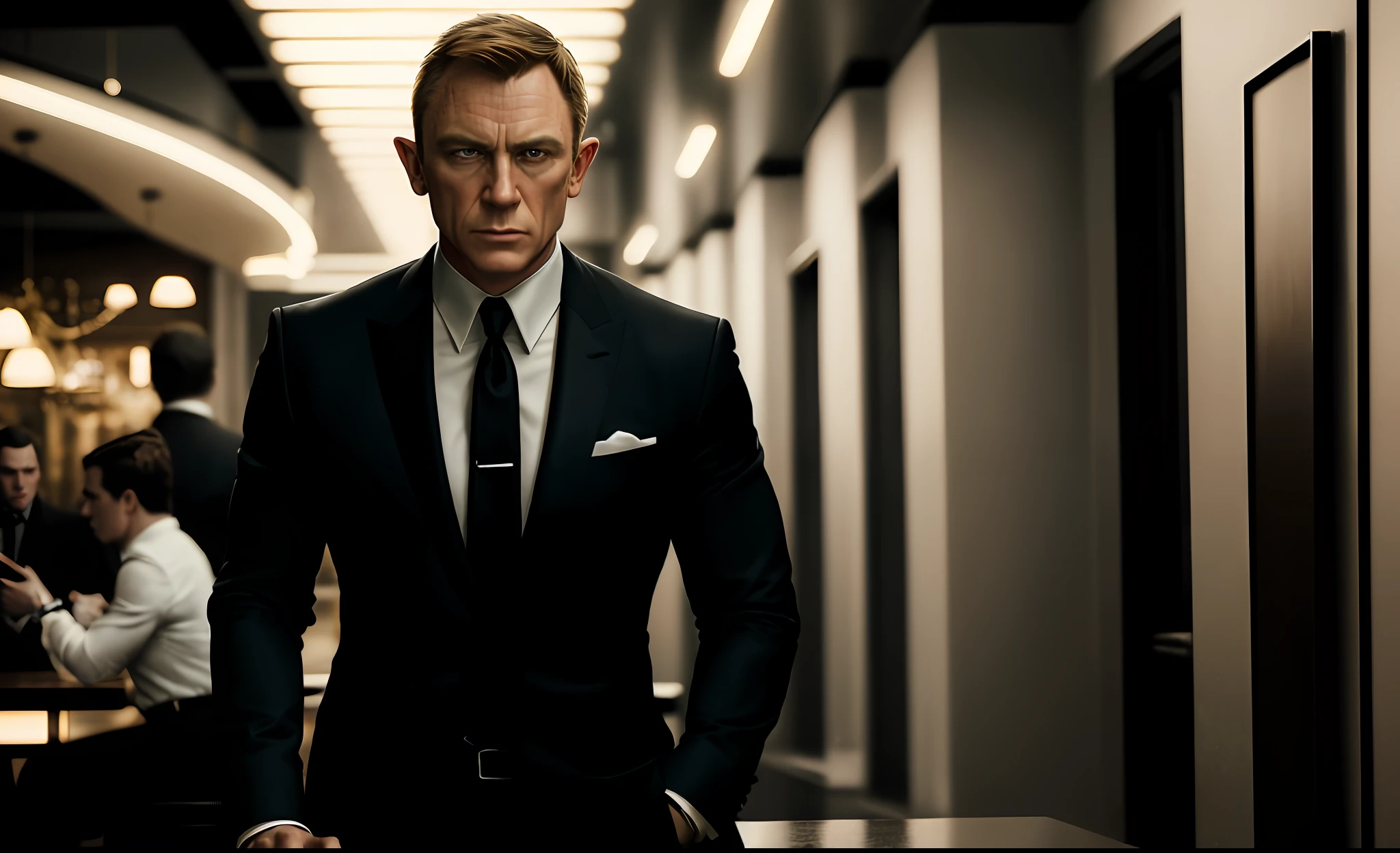 James Bond,007, Agent,Highper Detailed,Rome,He drink Coffee at Coffee Shop, Ghost Lighting, masterpiece,,3D Picture,(cinematic composition+dramatic lighting):1.1,(dramatic expression+dynamic pose):1.2,best quality, ultra-detailed CG, 8k resolution."