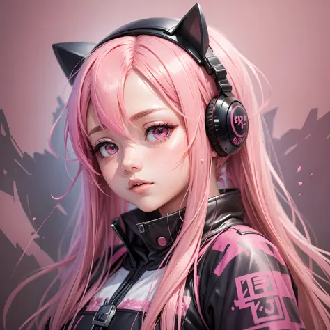 Anime girl with pink hair --auto --s2