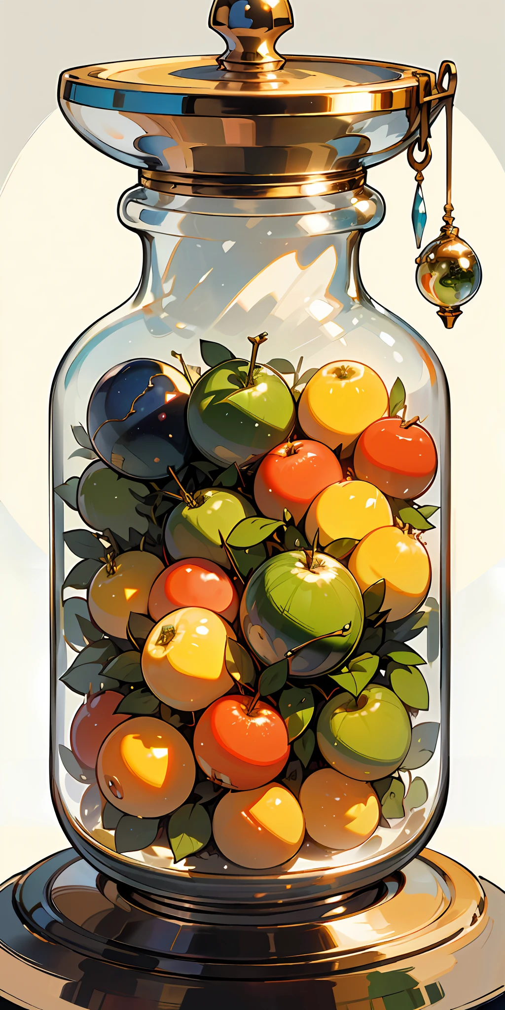 (Masterpiece: 1.2), (Best Quality: 1.2), Various types of glass sealed jars, fruits, juices, magic potions, colorful, well organized, arranged, white background, HD, Masterpiece, Super Detail, (Best Quality, High Resolution), Ultra HD, 32K, cgStation Pop ----niji 5