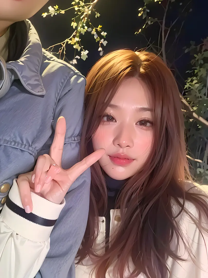 there is a woman that is making a peace sign with her finger, blackpink jennie, tzuyu from twice, jossi of blackpink, roseanne park of blackpink, jinyoung shin, jaeyeon nam, heonhwa choe, park ji-min, xintong chen, jisoo from blackpink, jisoo of blackpink,...