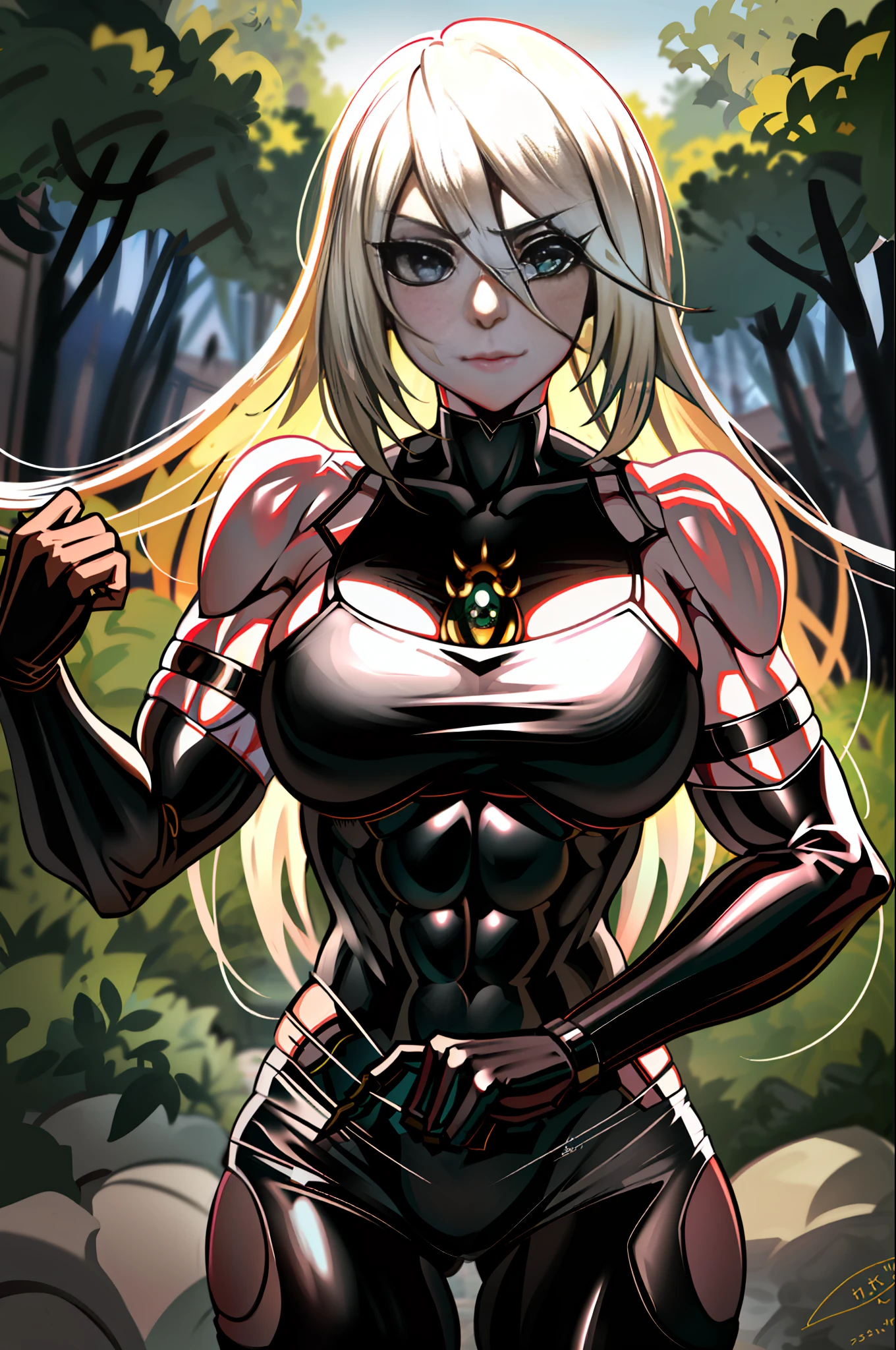 1girl, blonde hair, spider, spider web, silk, green eyes, konosuba, large breasts, waifu, muscular 
masterpiece, best quality, highly detailed, no errors, well detailed, extremely well done, extremely detailed eyes, well drawn eyes, well made eyes, extremely well drawn and done nose