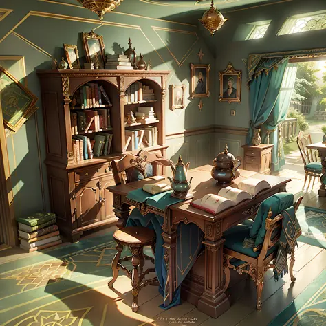 A magical house full of magic books