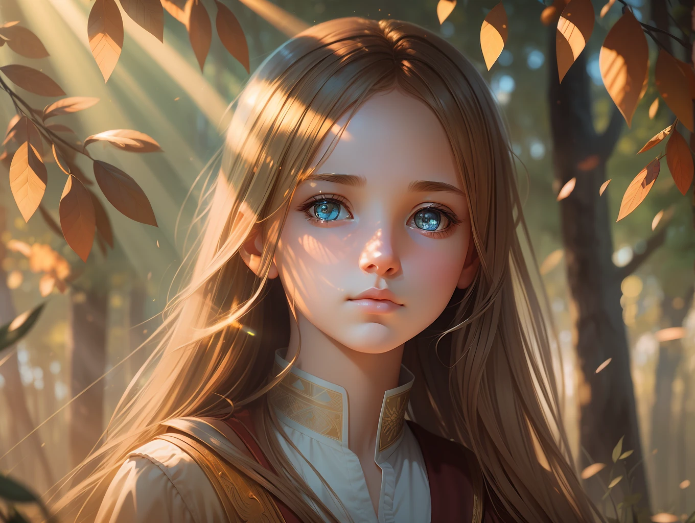 award winning concept art of (1girl:1.2), outdoors, god rays, centered, (masterpiece:1.2), (best quality:1.2), Amazing, highly detailed, beautiful, finely detail, warm soft color grading, Depth of field, extremely detailed 8k, fine art, stunning, iridescent