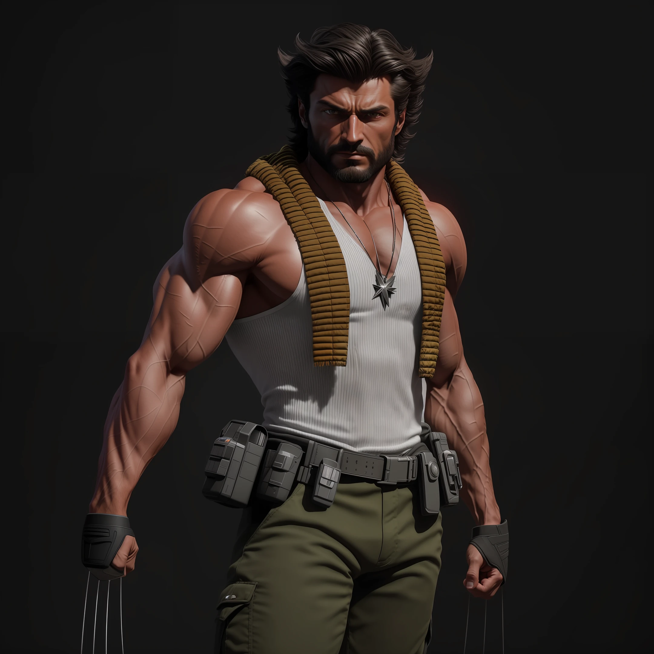 fitness man Wolverine Wolverine de barba Wolverine Marvel