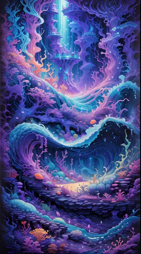 Sea purple Vaporwave masterpiece --auto --s2