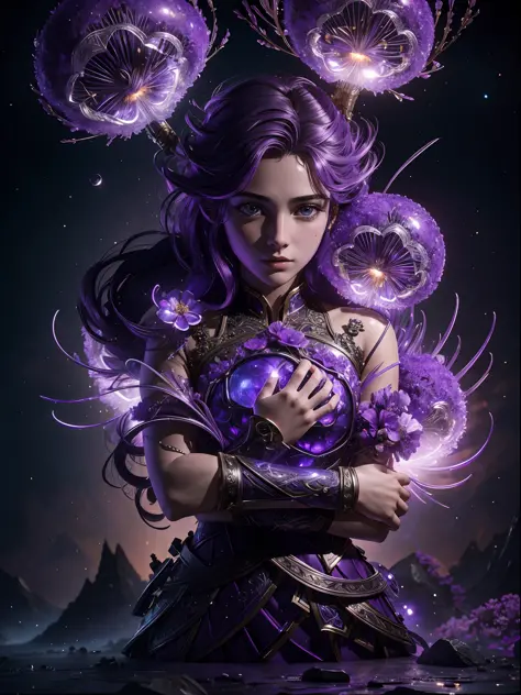 Incredible and spectacular scenes, ((high quality)), ((detailed)), ((fantasy)), "purple plasma brain, purple plasma body, realis...