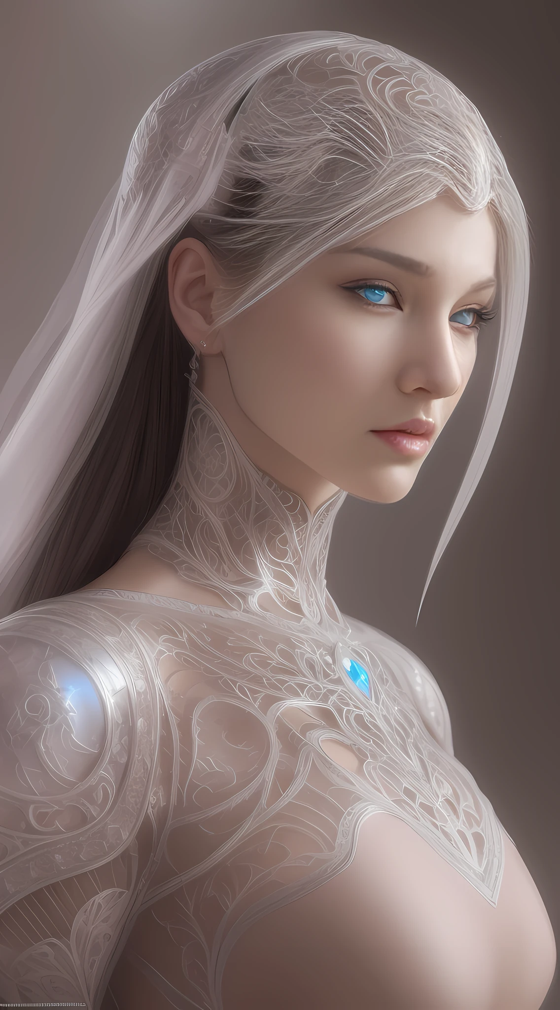 organic cyborg, white plastic, diffuse lighting, fantasy, intricate, elegant, highly detailed, realistic, realistic, digital painting, art station, illustration, concept art, smooth, sharp focus, art by John Collier and Albert Obright and Krenz Kusart and Artem Demura