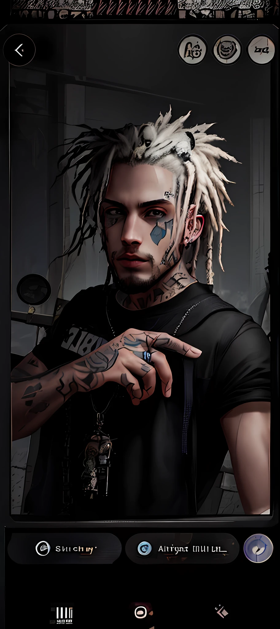 arafed man with dreads and tattoos on his face and hands, lil peep ...