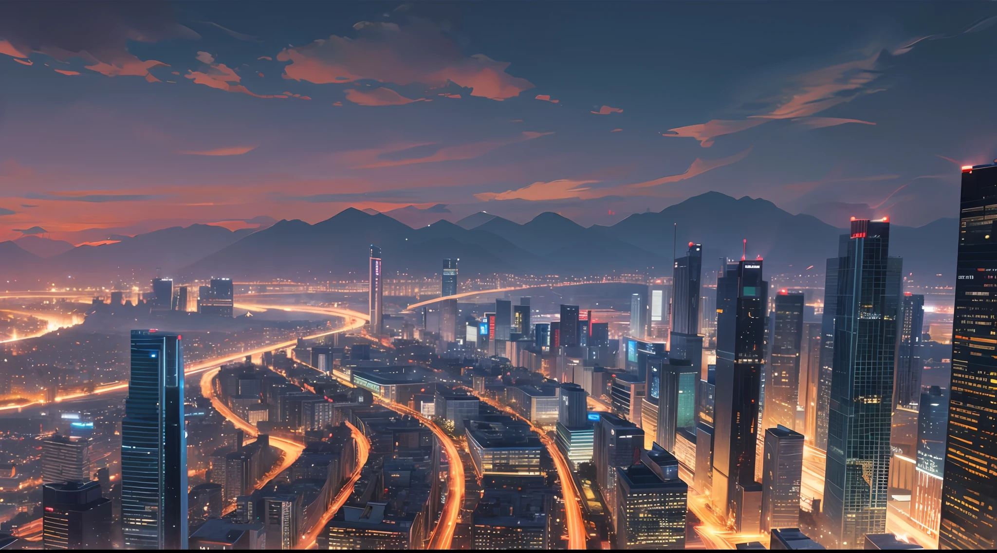 Guiyang, city skyline, Sense of technology, Building links, digitigrade ...