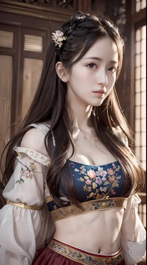 (RAW photo, best quality), (realistic, photo-realistic:1.3),best quality,highly detailed,masterpiece,ultra-detailed,illustration,1girl,upper_body,dynamic angle,world masterpiece theater,messy_long_hair,best quality,extremely detailed CG unity 8k wallpaper,...