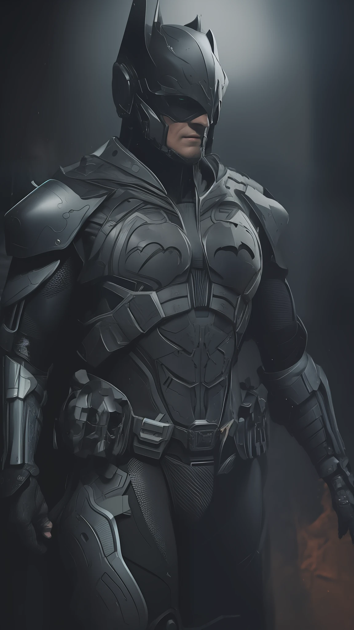 Batman in a black suit with a gun in his hand - SeaArt AI