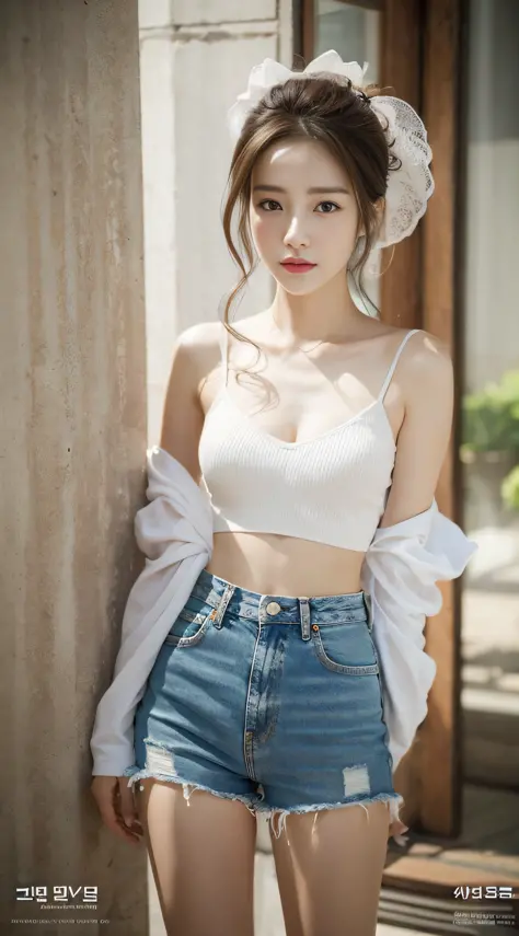 Slender Asian Girl Short Shorts Crop - AI Photo Generator - starryai