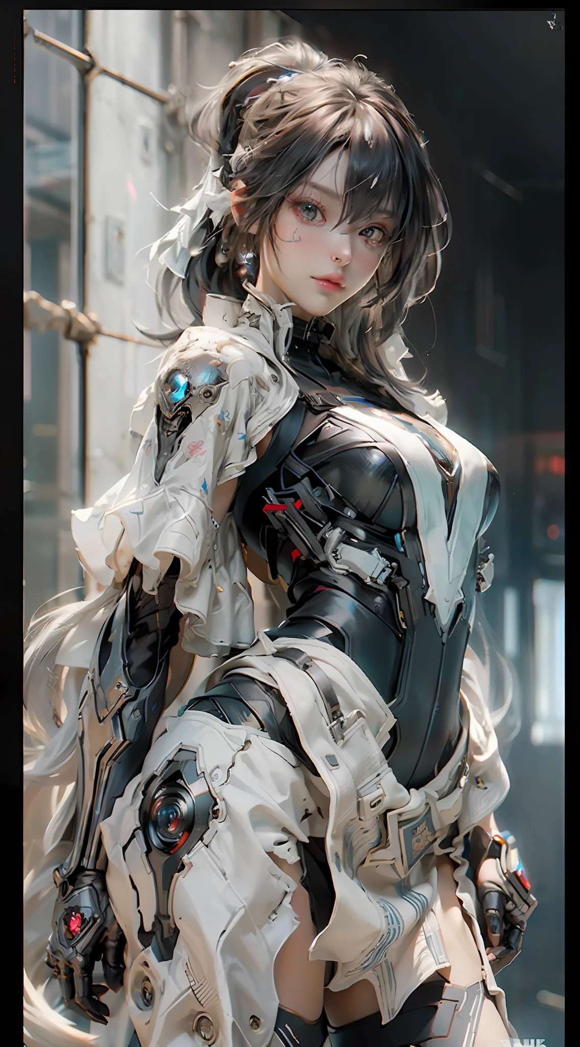 ((Best quality)), ((masterpiece)), (detailed:1.4), 3D, an image of a beautiful cyberpunk female,HDR (High Dynamic Range),Ray Tracing,NVIDIA RTX,Super-Resolution,Unreal 5,Subsurface scattering,PBR Texturing,Post-processing,Anisotropic Filtering,Depth-of-field,Maximum clarity and sharpness,Multi-layered textures,Albedo and Specular maps,Surface shading,Accurate simulation of light-material interaction,Perfect proportions,Octane Render,Two-tone lighting,Wide aperture,Low ISO,White balance,Rule of thirds,8K RAW,