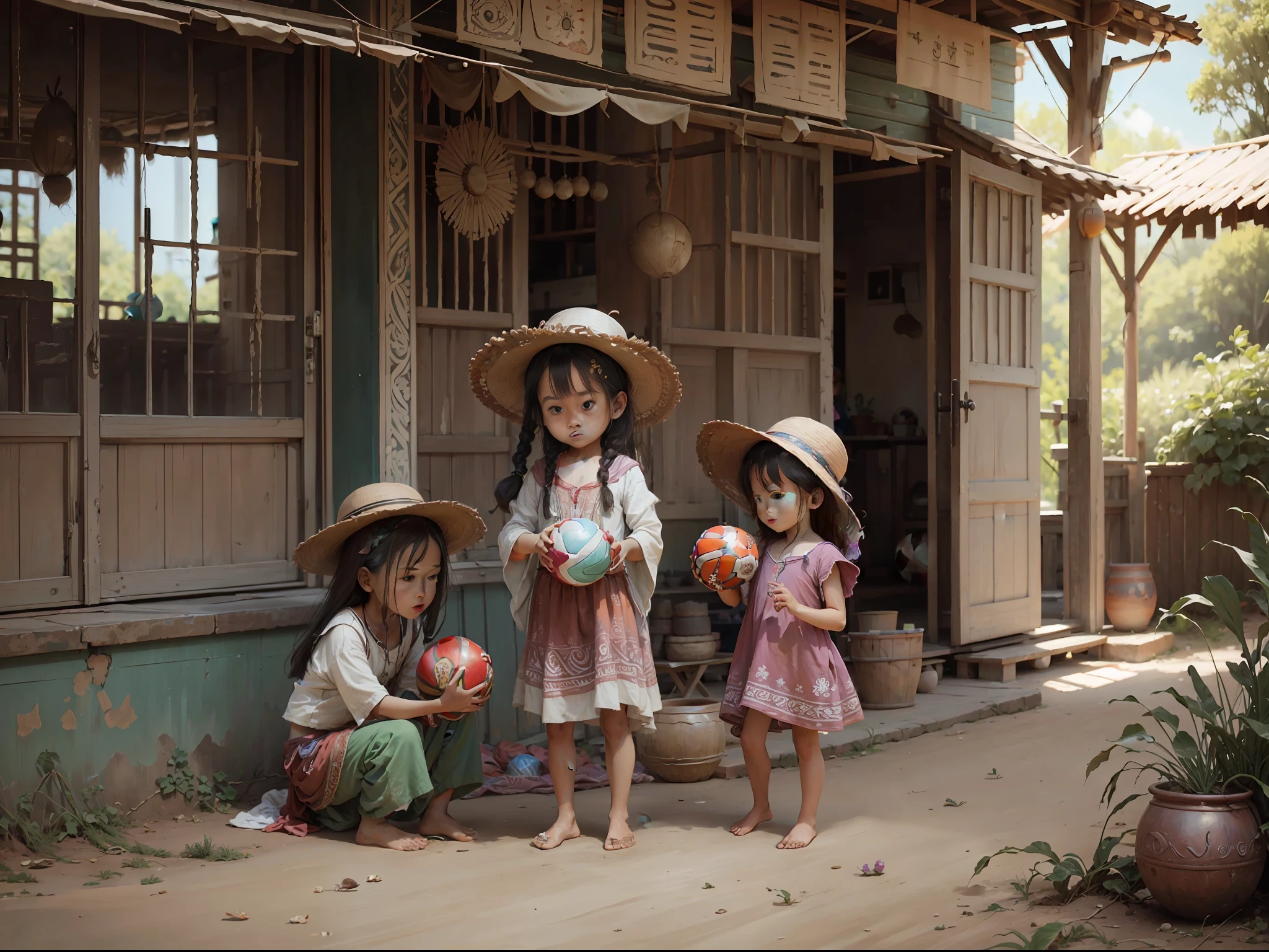 bohoai children playing with a ball