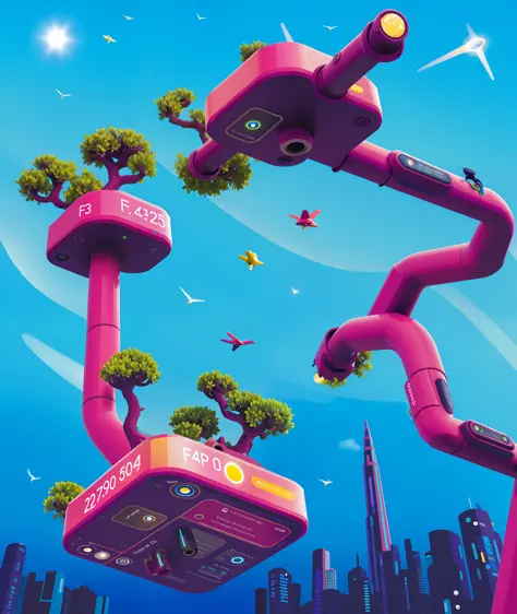 In this unique futuristic version, the Old West transforms into an industrialized city centered around a bonsai tree. The tree i...