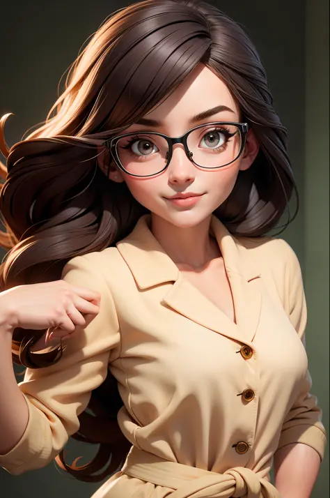 beatiful girl, with glasses