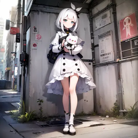 [(white background:1.5),::5] (isometric:1.0),(( wide shot, full body)),//1 girl, ghost girl, white tattered dress, necromancer, ...