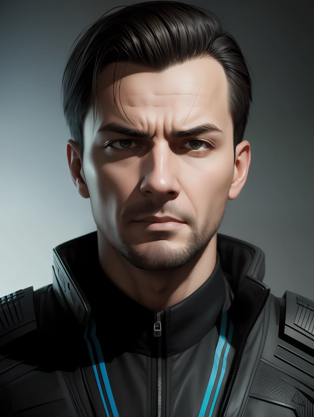 Portrait of an insanely handsome senior man, art in the style of Maciej Kuciara