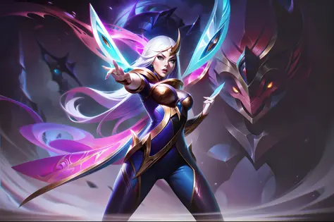 anime - style artwork of a woman with a sword and a dragon, league of legends splash art, anime epic artwork, league of legends concept art, riot games concept art, league of legends character art, league of legends art, extremely detailed artgerm, concept...