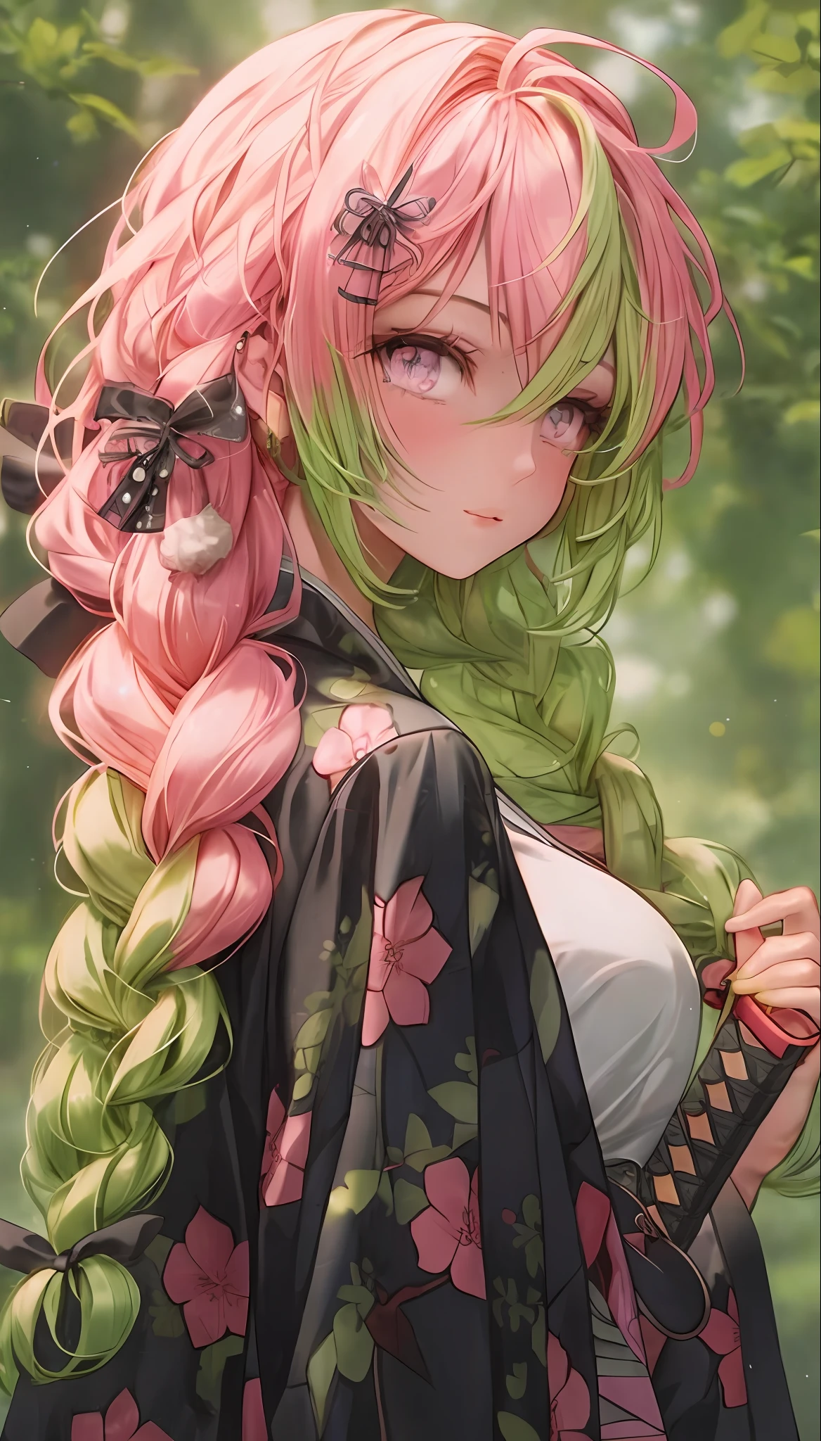 olhos verdes, garota de anime segurando um gato com cabelo rosa e olhos verdes, arte digital detalhada de anime, lindo retrato de anime, estilo anime 4k, retrato detalhado de garota anime, Arte detalhada de alta qualidade 8k, Arte detalhada do anime, arte de anime limpa e detalhada, linda garota de anime, retrato estilo anime, Visual de anime de linda garota, Arte em estilo Guvez