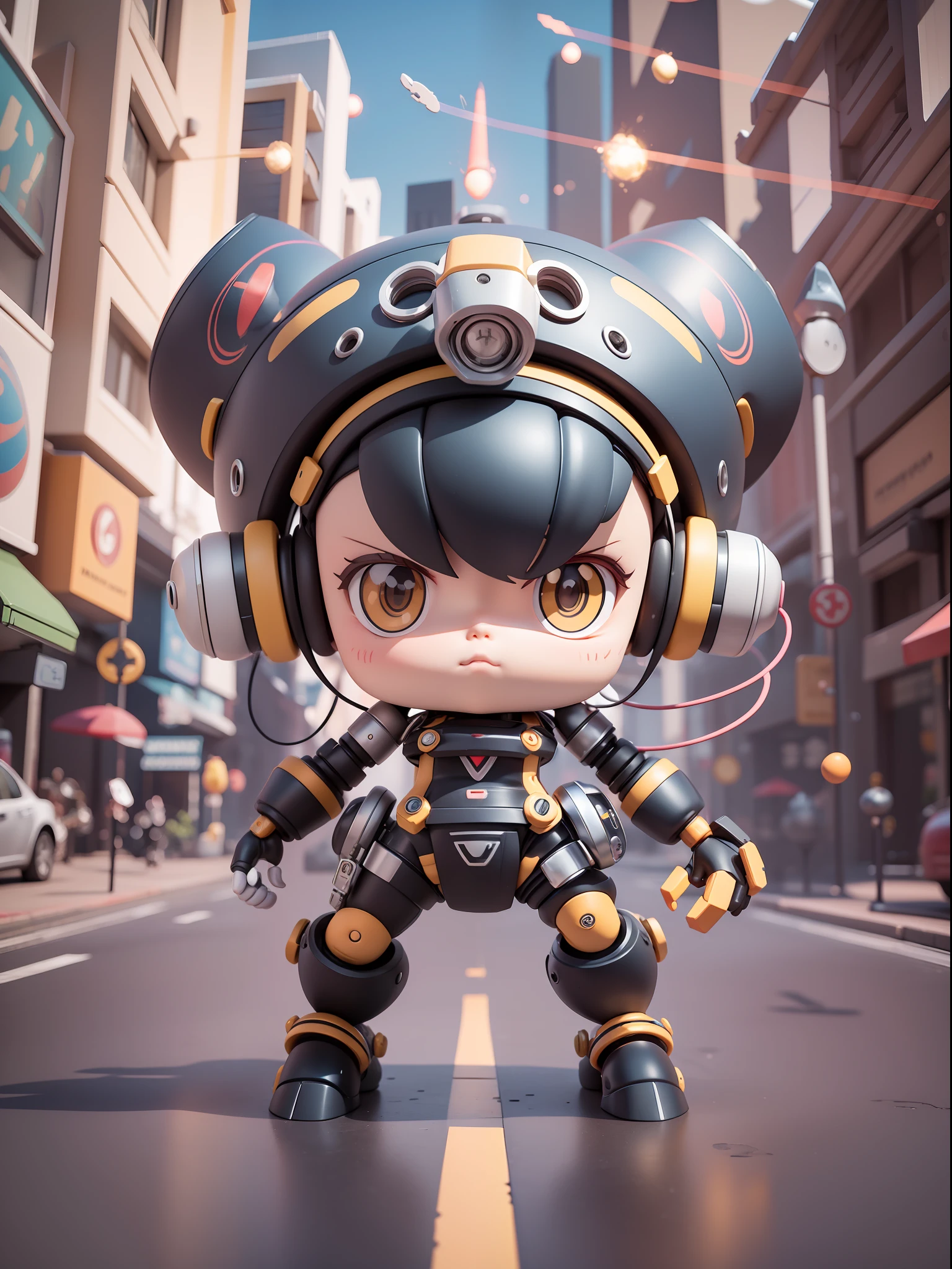 (Mechanical Monkey: 1.331), Tesla Coil, (Mechanical Monkey Tail), Cute Style, Small, Big Head, 3D Rendering, ((Q Version)), Pokémon Style, Machine Style, Cinematic Texture, Figure, Pokémon, Movie Lights, Heavy Robotic Arm, Mechanical Belly, Mechanical Legs, Mechanical Legs, Mechanical Feeling, Background Surround Lightning, Spinning, Colorful Lightning, Cool, Clean White Background, Ray Tracing, Premium Colors, Full Body 3D Model, Action, Fashion Blind Box Toys. (fill body:1.2)，chibi
