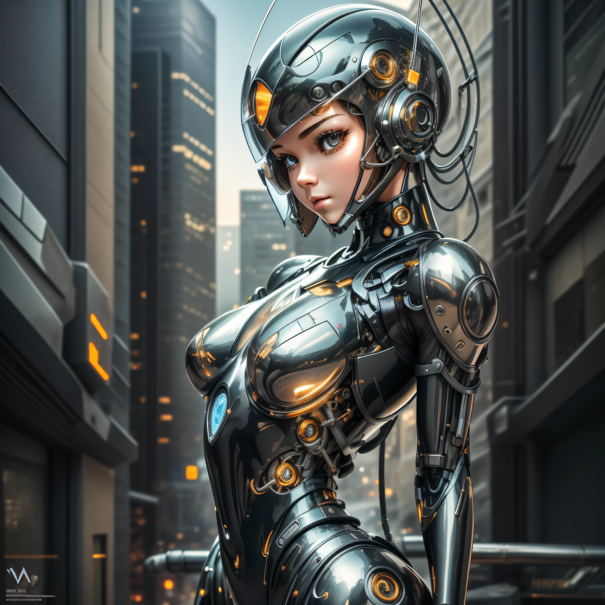 Helmet with antenna, cute girl made of metal, (Cyborg: 1.1), ([Tail | More Wire]: 1.3), (Complex Detail), HDR, (Complex Detail, Ultra Detail: 1.2), Cinematic Shot, Masterpiece, Best Quality, High Resolution, Vaginal Foreign Body Insertion, Centered, Very Stylish, Black Rubber Bodysuit,