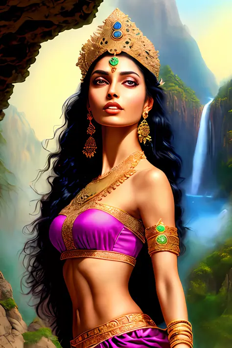 ((realistic:1.5)),((best quality)), ((masterpiece)),((detailed)), (1girl), {a beautiful female wearing a Sari}, (upper body:1.3)...