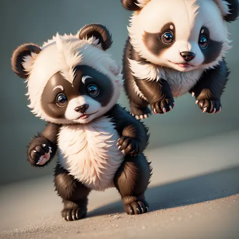 3D render of the cutest and tiniest baby panda bear ever , 3d, full body, highly detailed, vibrant, ultra high quality, Hyperrealism, Photorealism, sprite sheet, detailed, specific, perfect, digital art --auto --s2