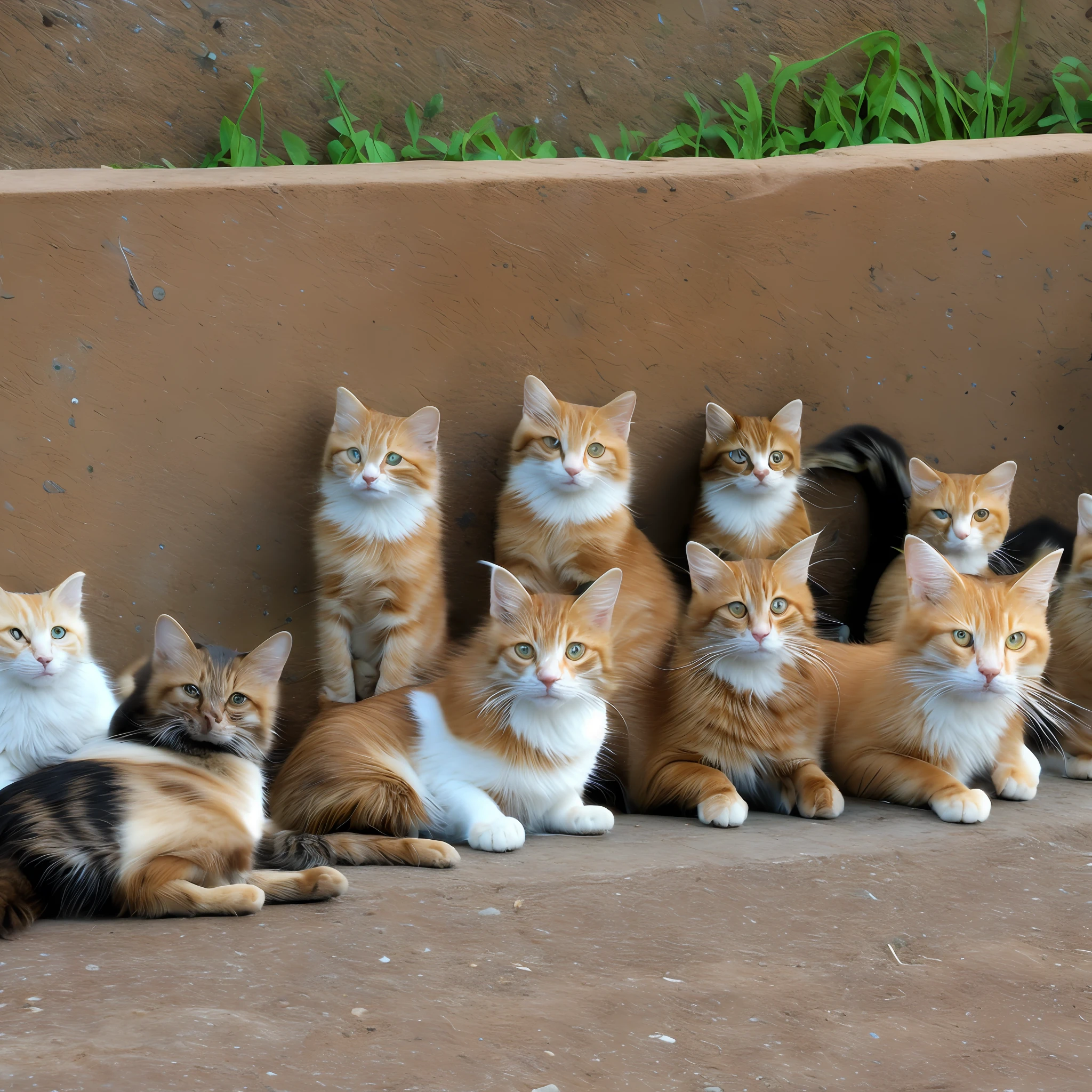 Photo of 8 stray cats