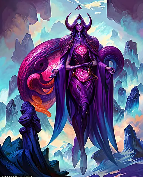 Ilithid Mind Flayer, Slaanesh, MTG Art, Eldritch Goddess, Magic the Gathering Card Art, Magic the Gathering Concept Art, Portrai...