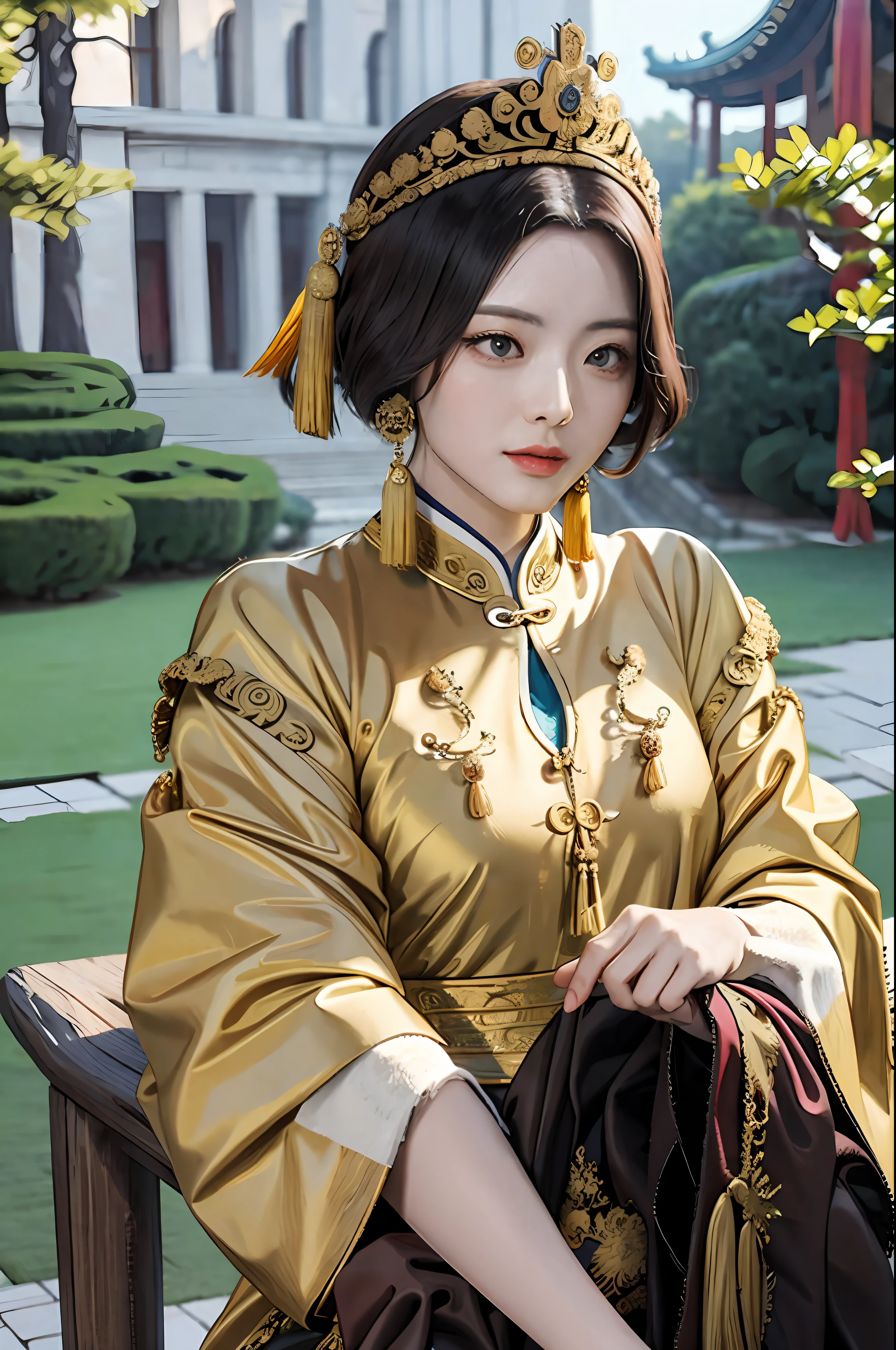 Masterpiece, Excellent, Chinese Imperial Palace, Chinese Style, Ancient China, 1 Woman, Mature Woman, Steady,