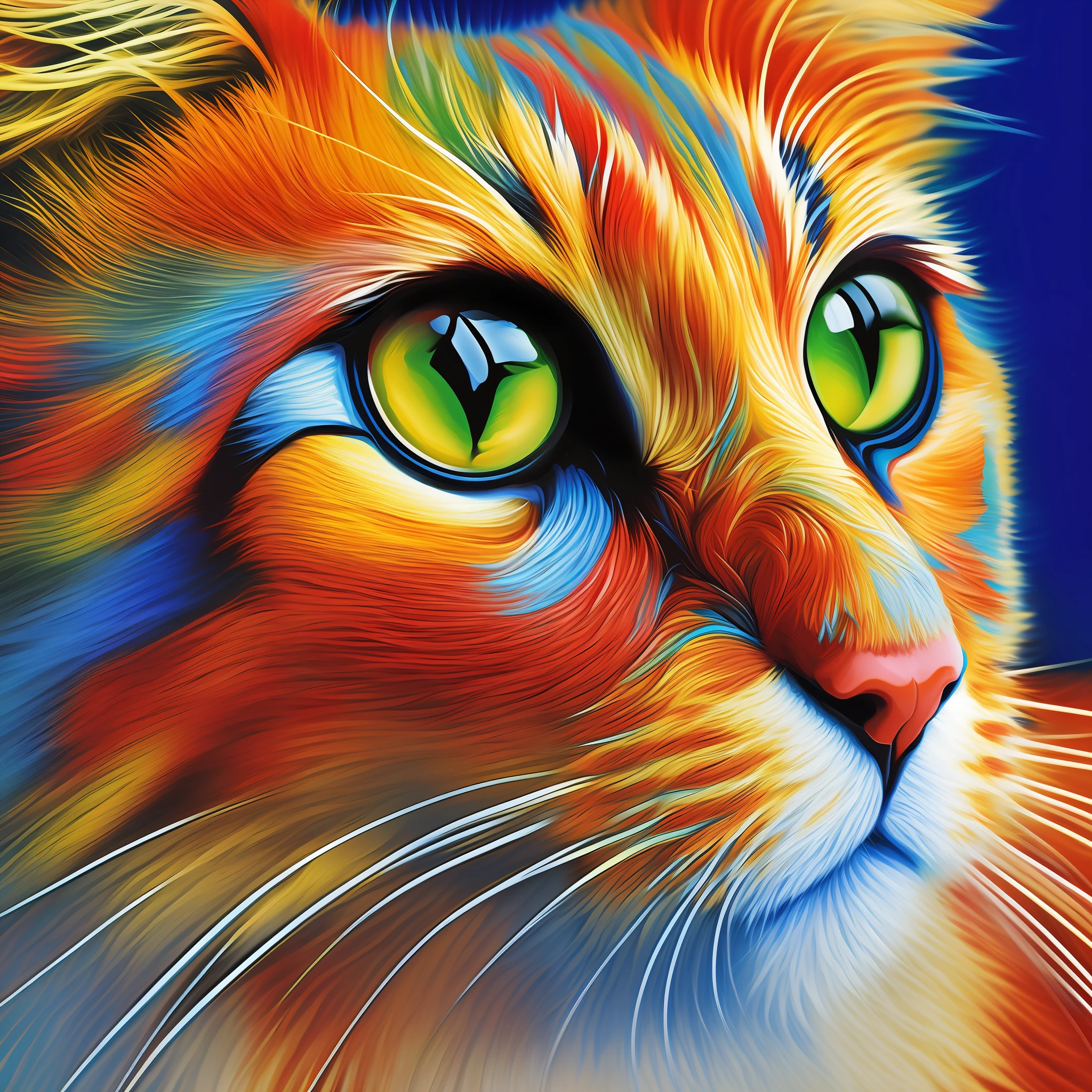 Arte abstracto del gato.