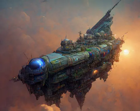 Photo of a Generation Ship, original, masterpiece, best quality, official art, (extremely detailed cg unity 8k wallpaper), (extr...