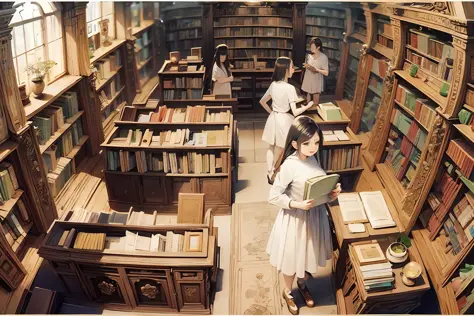 happy people in a bookstore buying books --auto --s2