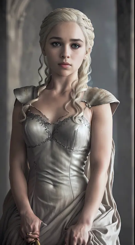 Game of Thrones heroine, Daenerys Targaryen, portrait of Daenerys Targaryen, stills poster