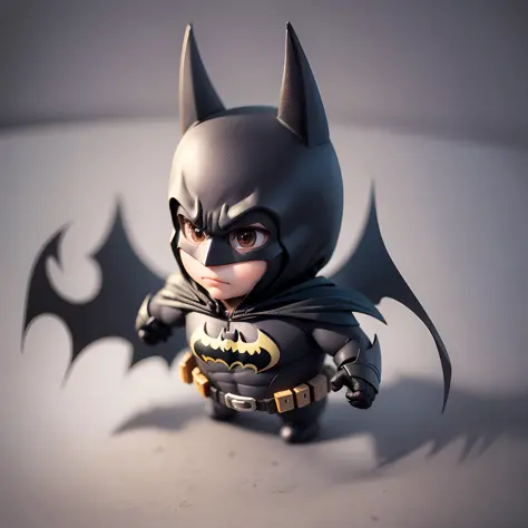 batman cute, 3d, tiny, white background --auto --s2