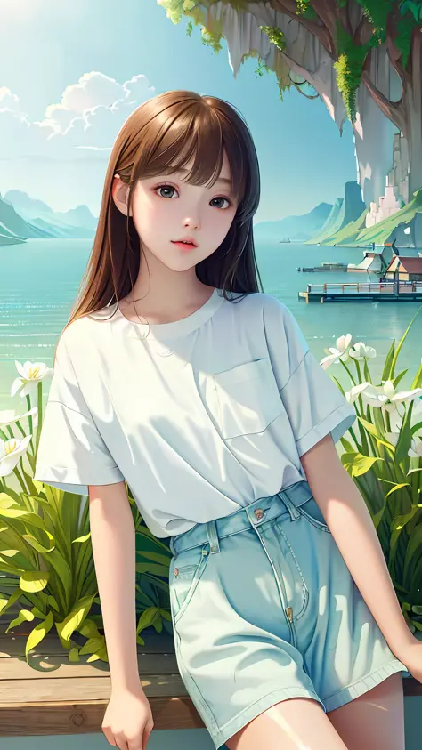 original,(illustration:1.1),(best quality),(masterpiece:1.1),(beautiful and clear background:1.25),(extremely detailed CG unity 8k wallpaper:1.1), 
1girl, flat bangs, stunning innocent symmetry face, shirt, emotional, ulzzang, (PureErosFace_V1:0.7)