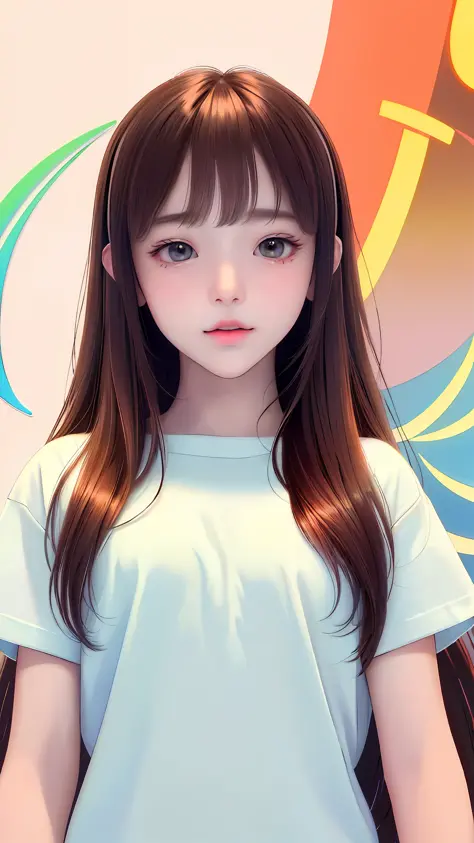 original,(illustration:1.1),(best quality),(masterpiece:1.1),(beautiful and clear background:1.25),(extremely detailed CG unity 8k wallpaper:1.1), 
1girl, flat bangs, stunning innocent symmetry face, shirt, emotional, ulzzang, (PureErosFace_V1:0.7)