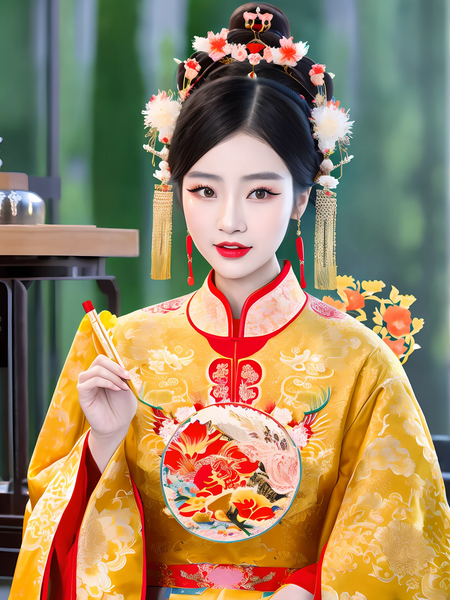 Chinese woman, traditional makeup, traditional beauty, Ruan family beauty! , Yunling, Chinese traditional, gorgeous Chinese model, wearing ancient Chinese costumes, Chinese girl, Chinese empress, palace, Hanfu girl, cheongsam, Chinese princess, inspired by Huang Ji, young and cute wan Asian face