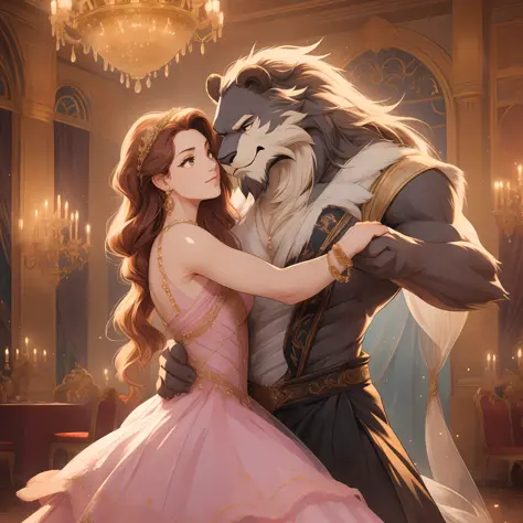 princes and beast holding hands