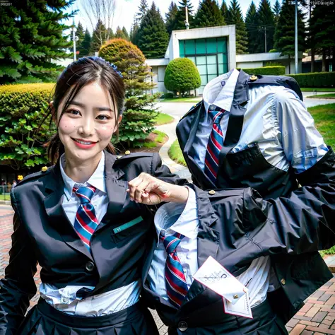 hyper realistic, ((no humans)), school uniform