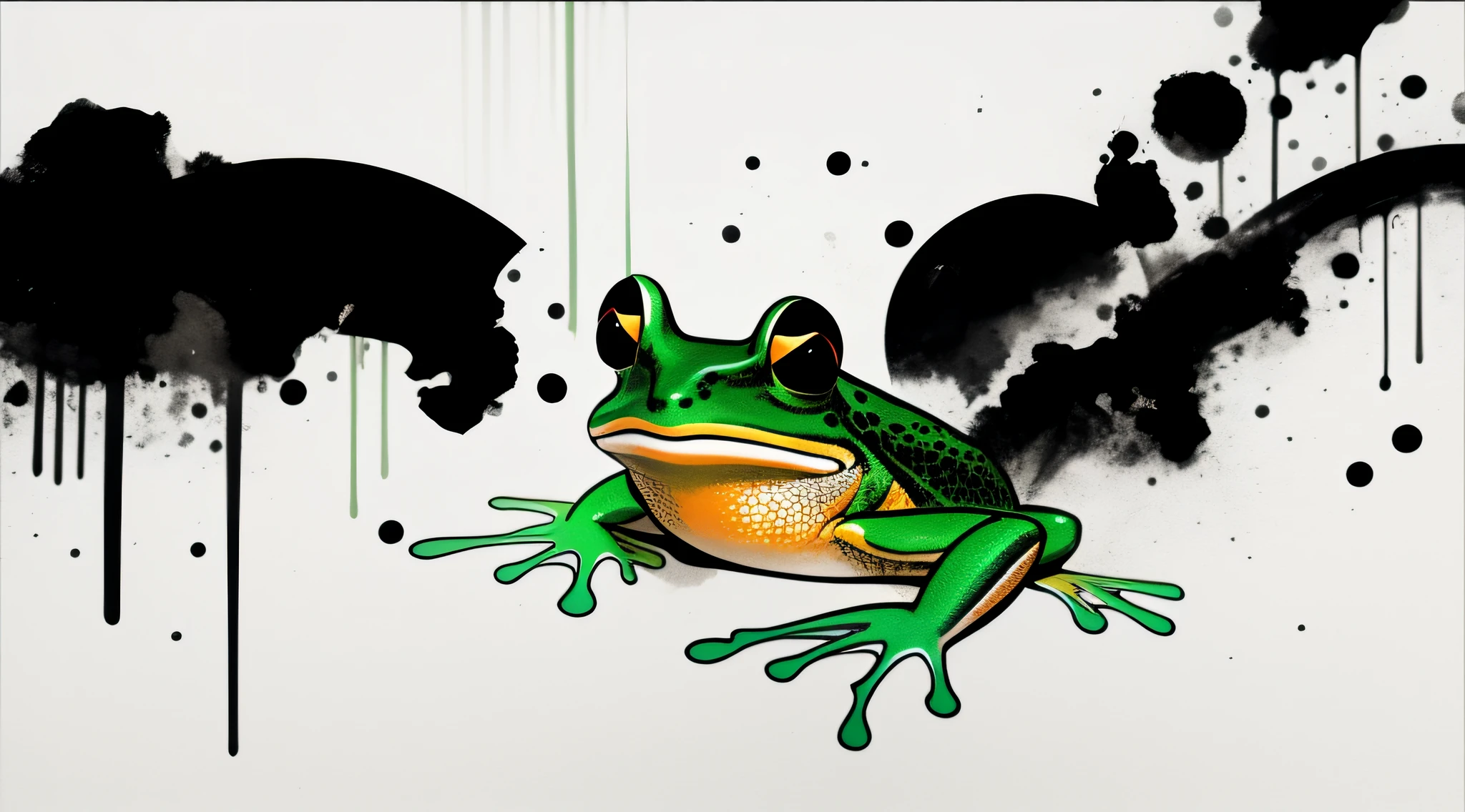 Frog Silhouette, set vector Animals Icons