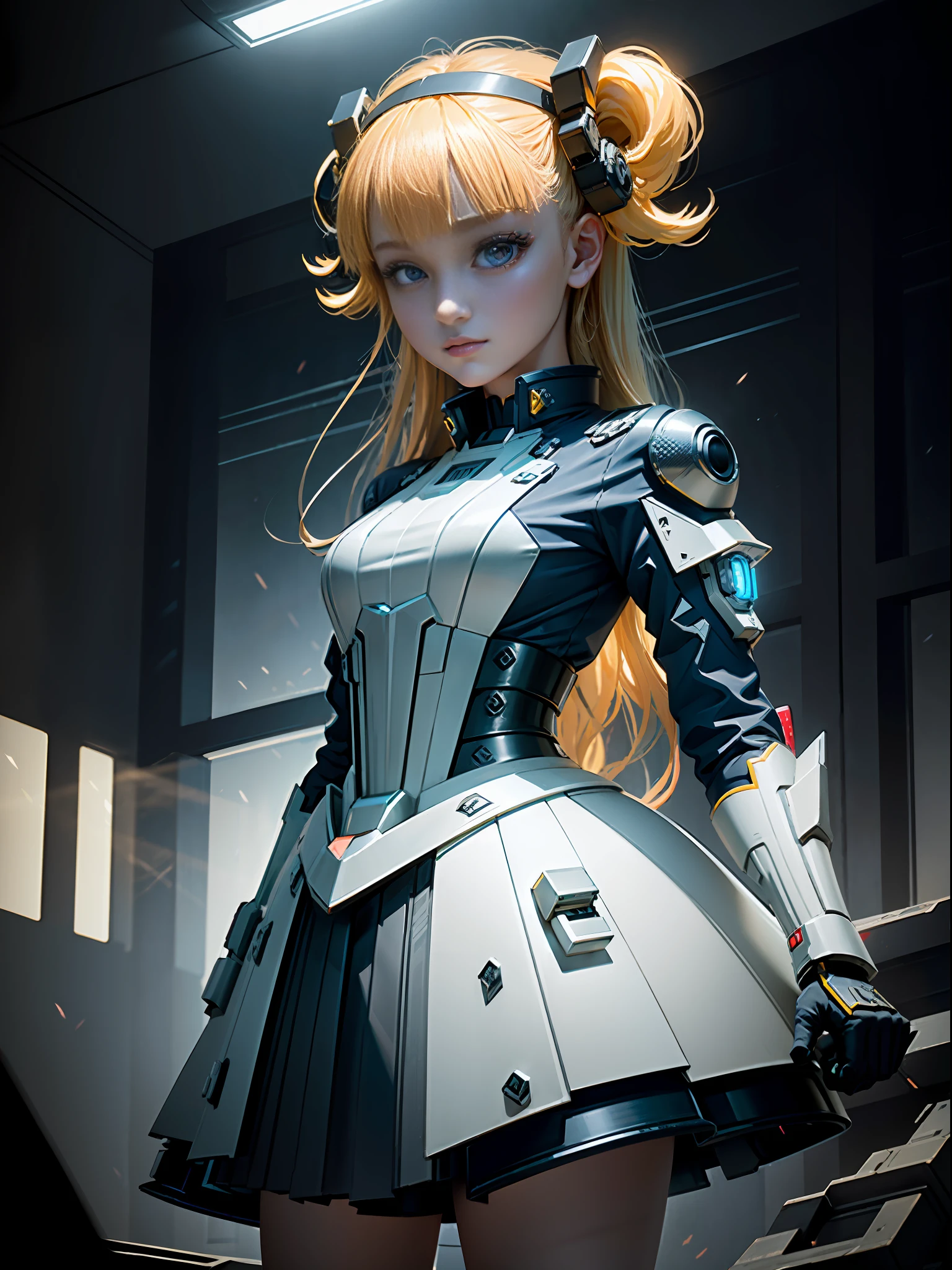 ((Best quality)), ((masterpiece)), (highly detailed:1.3), 3D,Shitu-mecha, beautiful cyberpunk women with her mecha in the ruins of city from a forgoten war, ancient technology,HDR (High Dynamic Range),Ray Tracing,NVIDIA RTX,Super-Resolution,Unreal 5,Subsurface scattering,PBR Texturing,Post-processing,Anisotropic Filtering,Depth-of-field,Maximum clarity and sharpness,Multi-layered textures,Albedo and Specular maps,Surface shading,Accurate simulation of light-material interaction,Perfect proportions,Octane Render,Two-tone lighting,Low ISO,White balance,Rule of thirds,Wide aperature,8K RAW,Efficient Sub-Pixel,sub-pixel convolution,luminescent particles,light scattering,Tyndall effect, look at viewers.