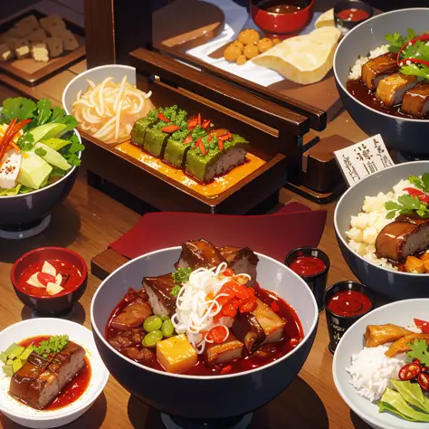 Food, story screens, food close-ups, Japanese cuisine
